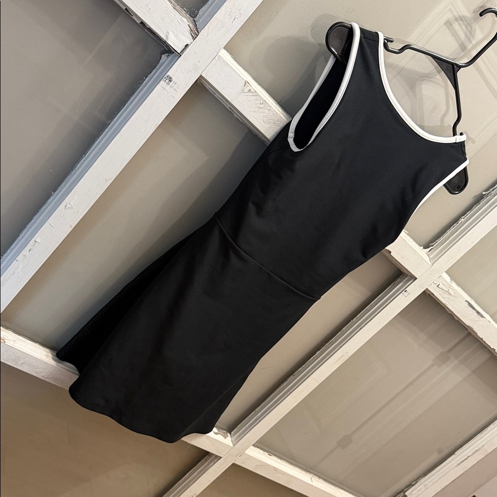 Abercrombie & Fitch Black Mini Dress with White Trim